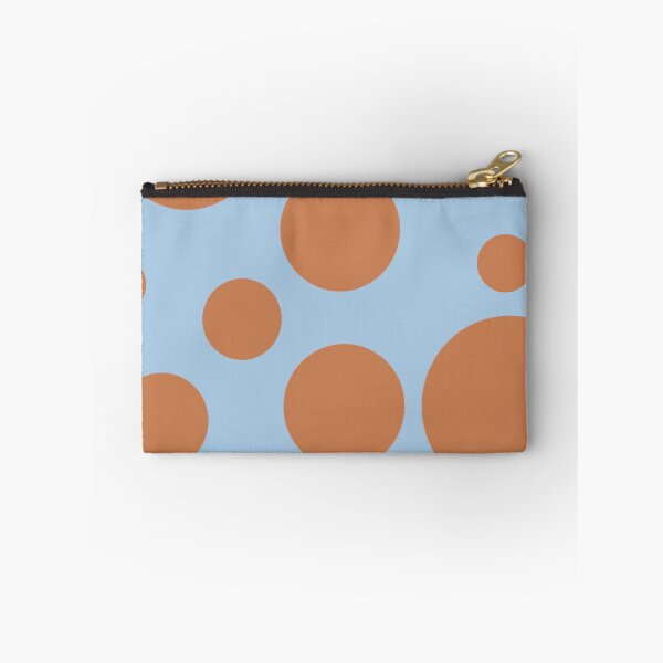 Item preview, Light blue abs orange muted polka dots  designed and sold by OptoFortuna.