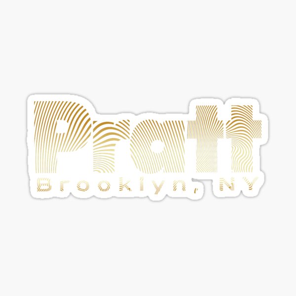 Item preview, Pratt Institute logo, Brooklyn NY (TRANSPARENT gold on black)) designed and sold by saaad-pap.