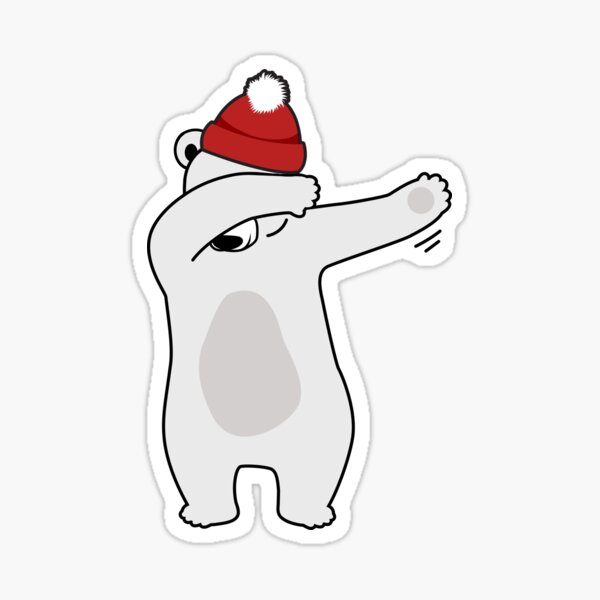 Funny Polar Bear Stickers for Water Bottles,50 Pcs Cute Christmas Polar  Bears Animal Vinyl Laptop Skateboard Phone Stickers,Christmas Party Gift