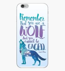 Remember that you are a wolf. And you cannot be caged. ― Sarah J. Maas, A Court of Wings and Ruin iPhone Case