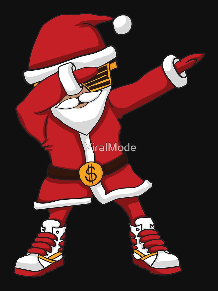 Christmas Dabbing Santa Hip Hop Santa Claus T Shirt By Viralmode Redbubble 