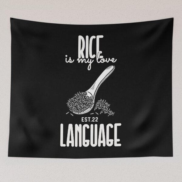 Aperçu de l'œuvre LE RIZ EST MA LANGUE D'AMOUR créée et vendue par GAADesignz.