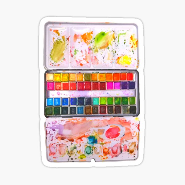Messy Watercolor Palette Sticker