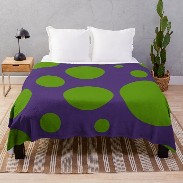Item preview, Dark purple and green polka dots designed and sold by OptoFortuna.