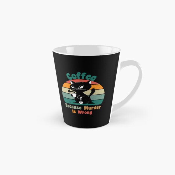 Artikel-Vorschau von  Mürrische schwarze Katze mit Schaufel - Kaffee, weil Mord falsch ist, designt und verkauft von Georgy09.