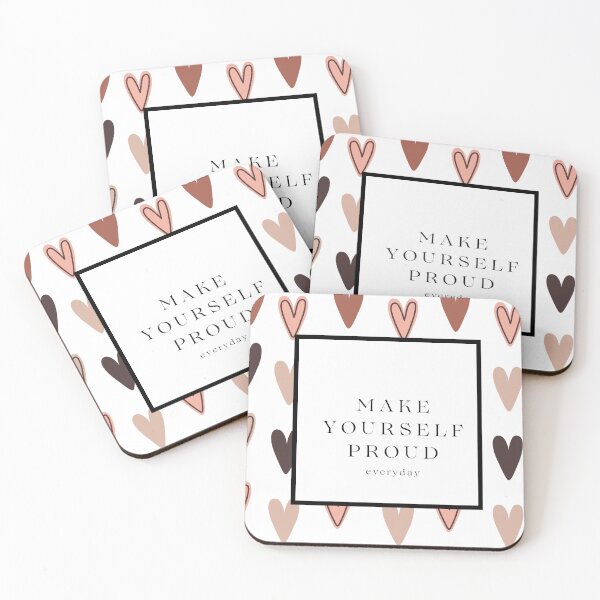 Item preview, Make Yourself Proud Neutral Brown Hearts designed and sold by PreppyRiot.