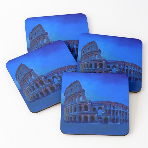 Item preview, The colosseum in Rome at night, painting designed and sold by QuirkyArtz.