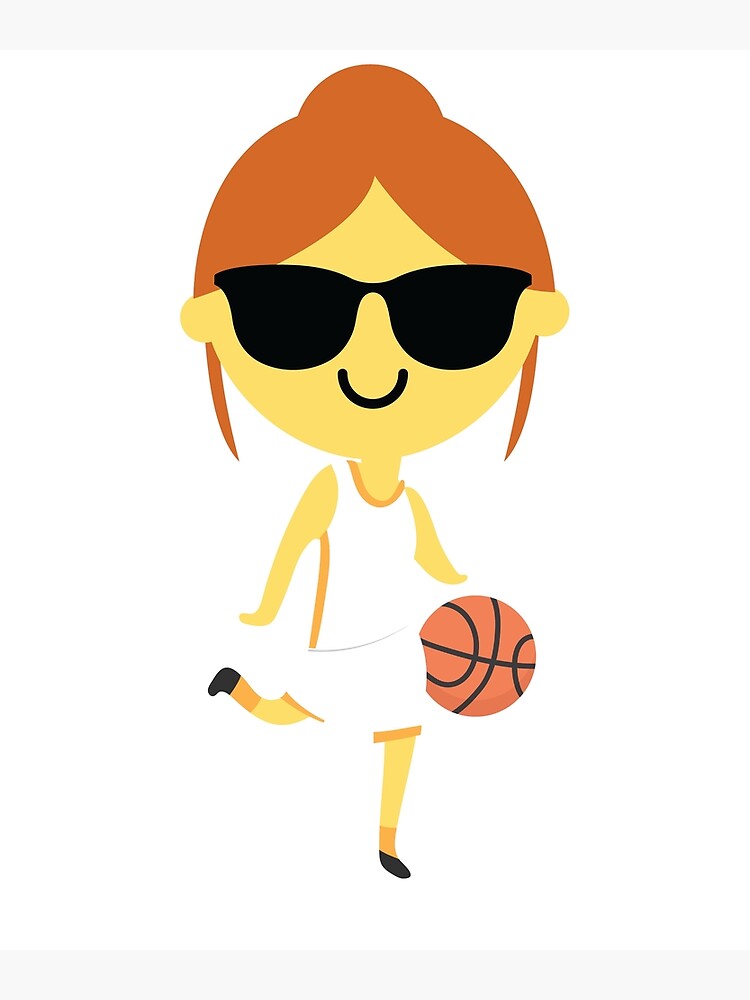 "Basketball Girl Emoji " Poster for Sale by HippoEmo Redbubble