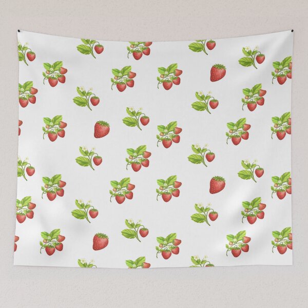 Item preview, Colorful Strawberry Fruit, Flowers and Leaves designed and sold by silviaol.