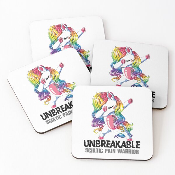 Item preview, Sciatic Pain Awareness - Unicorn Sciatic Pain Warrior Ribbon UNBREAKABLE designed and sold by Fernandezf.