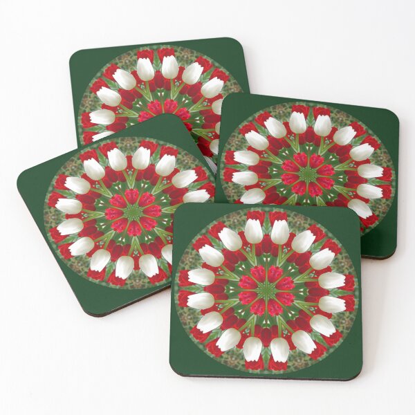 Item preview, Tulip Kaleidoscope - Red And White designed and sold by rvjames.