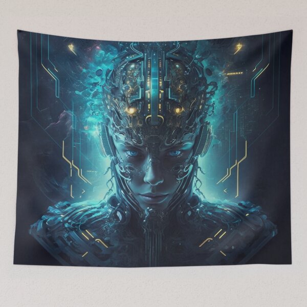 Item preview, Cyberpunk AI Being designed and sold by AICreateWorlds.