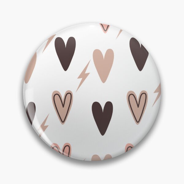 Item preview, Neutral aesthetic Brown hearts and Lightning Bolts designed and sold by PreppyRiot.