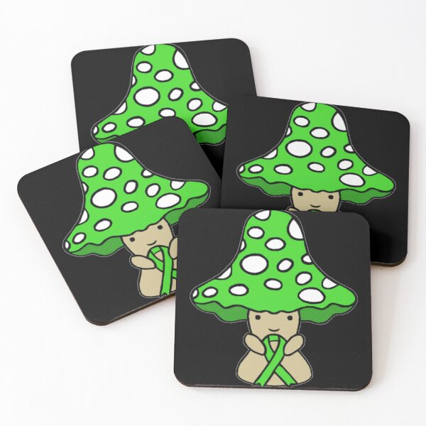 Item preview, Mushroom holding a big Awareness Ribbon (Green) designed and sold by CaitlynConnor.