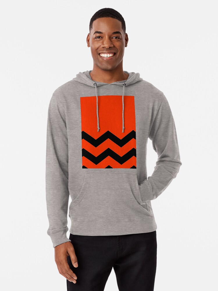 Half black half hot sale orange hoodie