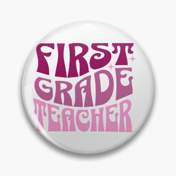 Item preview, First Grade Teacher - Retro Wavy Text designed and sold by Kristen Bedard.