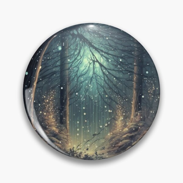 Item preview, Camino de invierno cubierto de nieve en la noche designed and sold by AICreateWorlds.