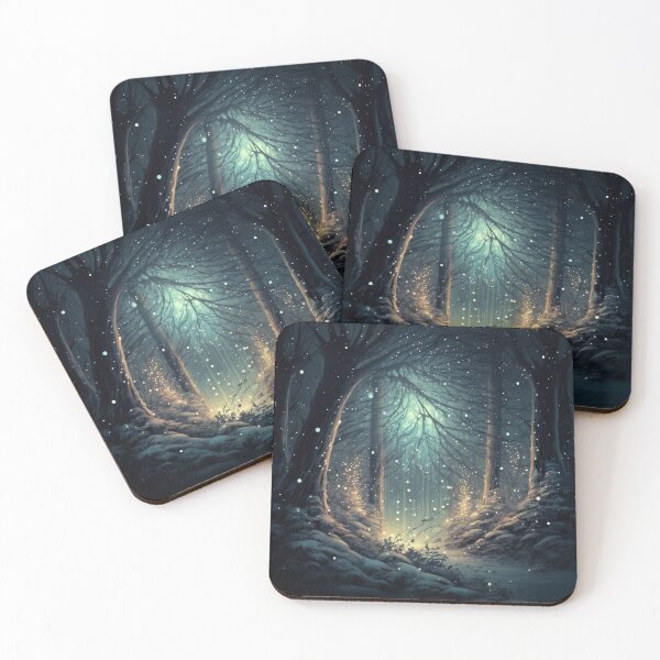 Item preview, Snowy Winter Path at Night designed and sold by AICreateWorlds.