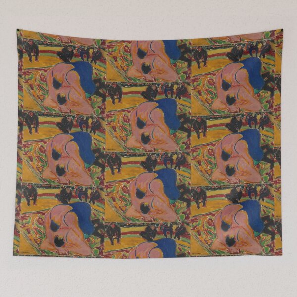 Item preview, Ernst Ludwig Kirchner Wrestlers in a Circus (1909) designed and sold by TeeARTHY.