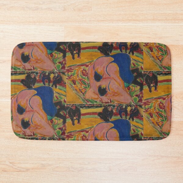 Item preview, Ernst Ludwig Kirchner Wrestlers in a Circus (1909) designed and sold by TeeARTHY.