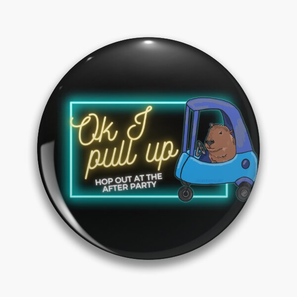 Item preview, Ok I Pull Up Capybara Neon designed and sold by RoserinArt.