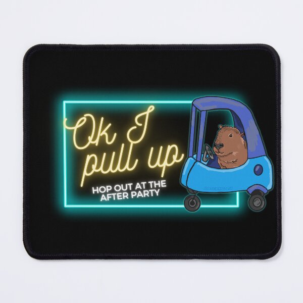 Item preview, Ok I Pull Up Capybara Neon designed and sold by RoserinArt.