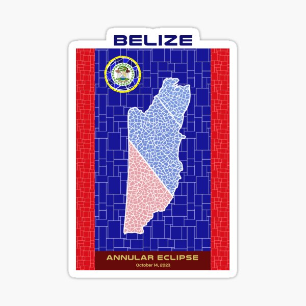 Belize Annular Eclipse 2023 Sticker