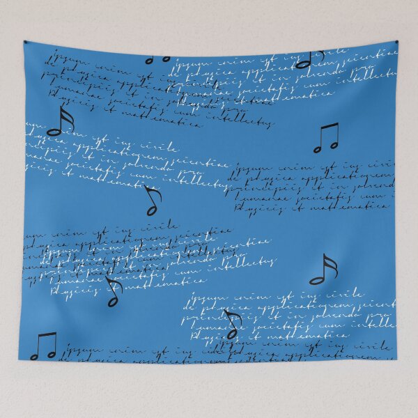 Item preview, Words and Music Notes patterns Blue designed and sold by bloodberi.