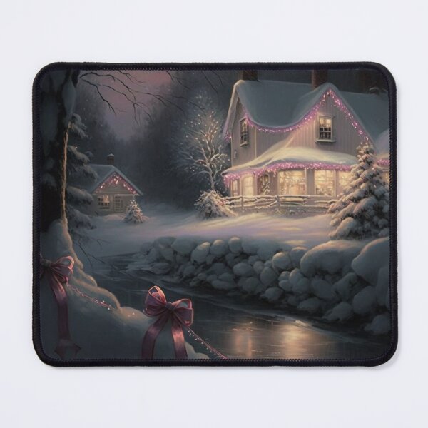 Item preview, Christmas House in Pink designed and sold by AICreateWorlds.