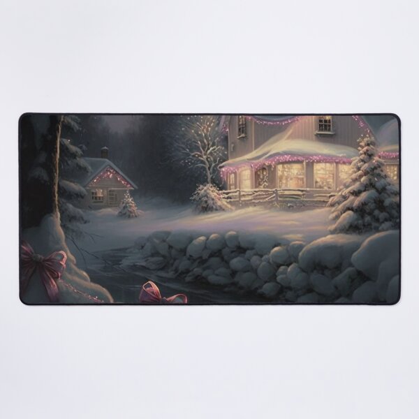 Item preview, Christmas House in Pink designed and sold by AICreateWorlds.