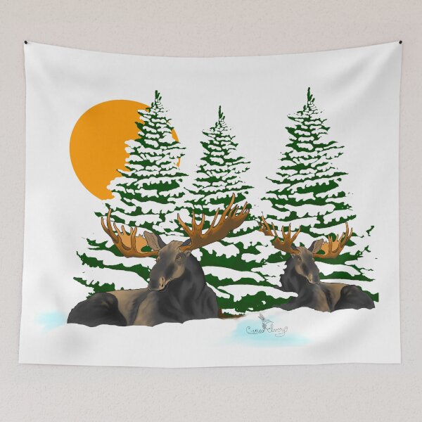 Item preview, The moose among the trees.  designed and sold by cameoivory.