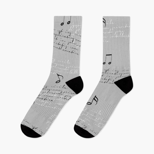 Item preview, Words and Music Notes patterns Gray designed and sold by bloodberi.