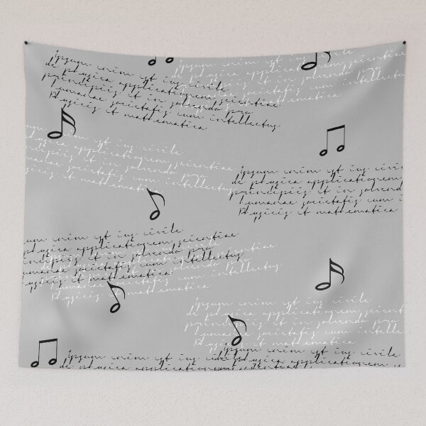 Item preview, Words and Music Notes patterns Gray designed and sold by bloodberi.