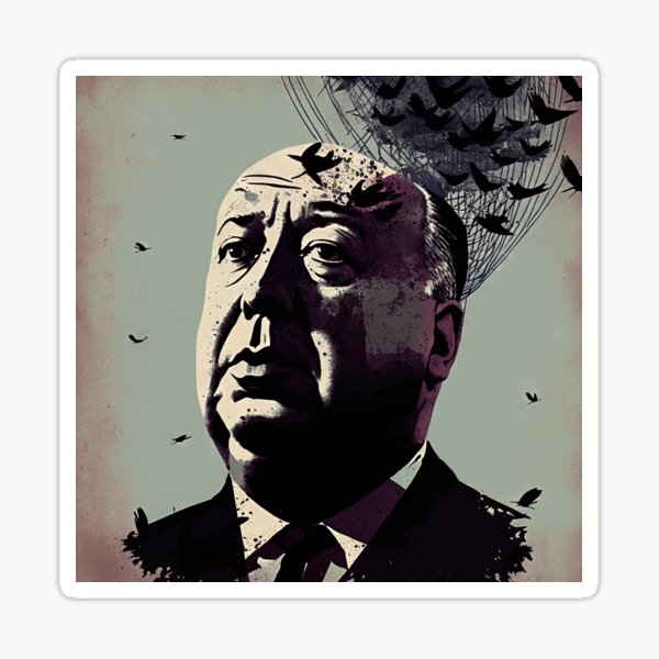 Item preview, Alfred Hitchcock and the birds designed and sold by Soria Moria.