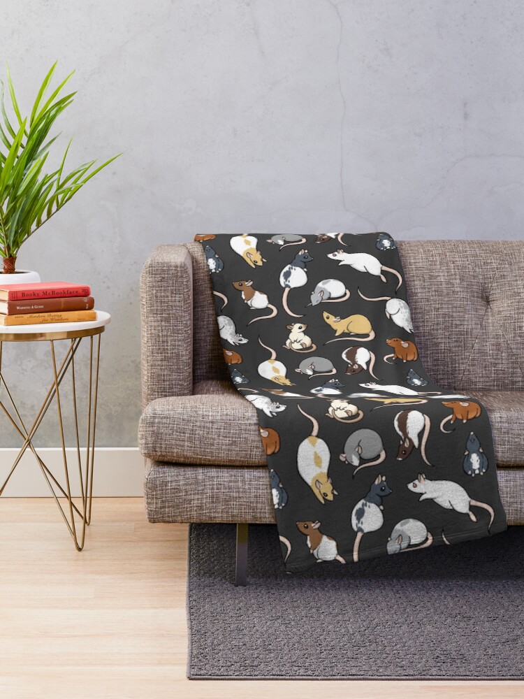 Alternate view of Rats Throw Blanket