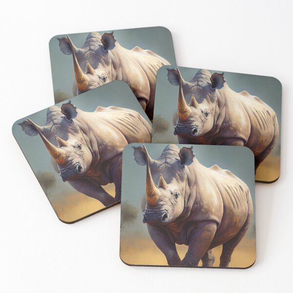 Item preview, Savanna Rhinoceros  - Oil Paint designed and sold by ABArtByAlexST.