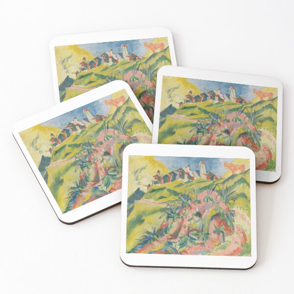 Item preview,  Ernst Ludwig Kirchner Bergdorf mit rosa Kuh |  Ernst Ludwig  Mountain village with pink cow designed and sold by TeeARTHY.