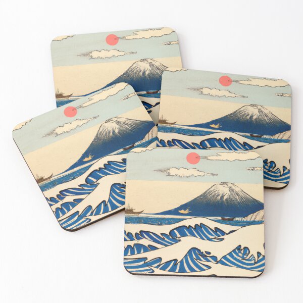 Item preview, Mount Fuji Lake Japan in ukiyo-e painting style designed and sold by Savage-ts.