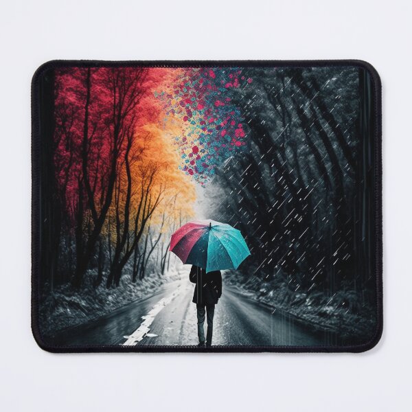Item preview, Living Life in Colour Walking in the Rain designed and sold by AICreateWorlds.