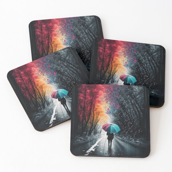 Item preview, Living Life in Colour Walking in the Rain designed and sold by AICreateWorlds.