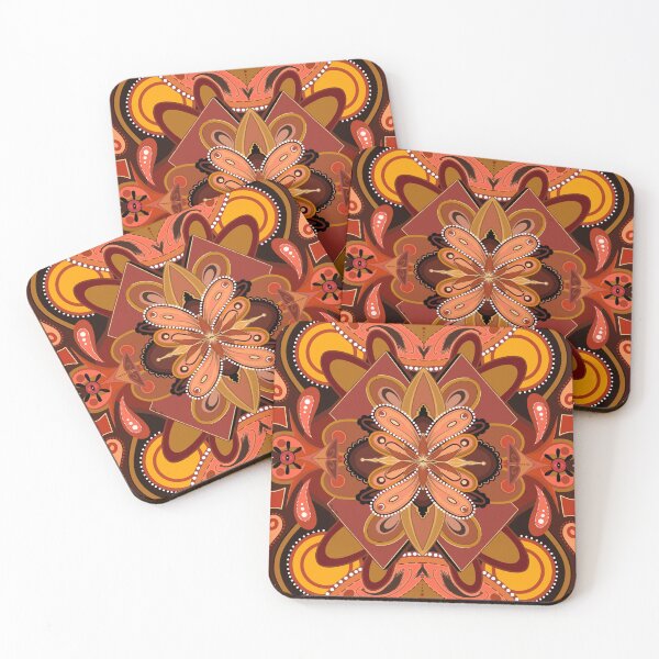 Item preview, warm color modern mandala  designed and sold by b4byt00th.