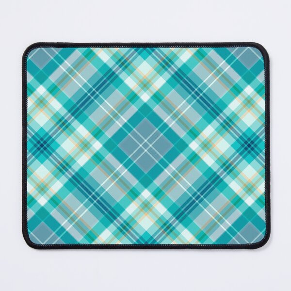Item preview, Aqua Blue Green Diagonal Tartan Pattern #2 designed and sold by webgrrl.