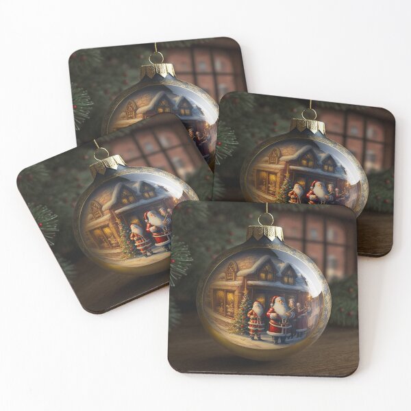 Item preview, Christmas Ornament with Santa and Family designed and sold by AICreateWorlds.