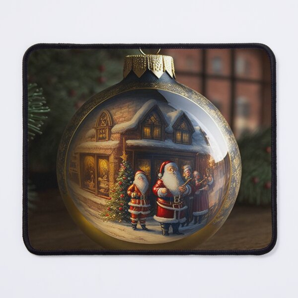 Item preview, Christmas Ornament with Santa and Family designed and sold by AICreateWorlds.