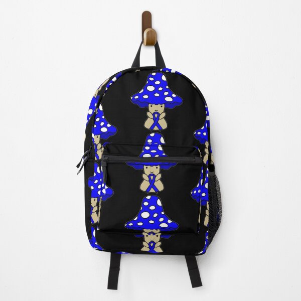 Item preview, Mushroom holding a big Awareness Ribbon (Blue) designed and sold by CaitlynConnor.