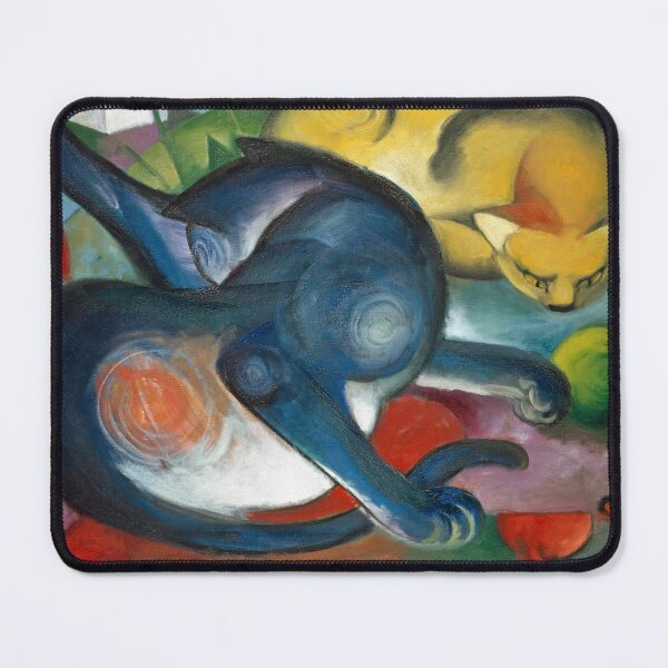 Item preview, Two cats, blue and yellow, Franz Marc designed and sold by Brasilia.
