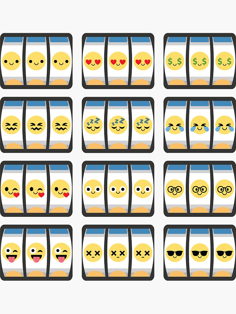 "Slot Machine Emoji " Sticker by HippoEmo Redbubble