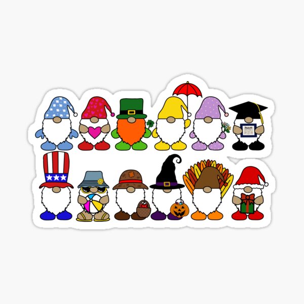 Item preview, 12 Months of Gnomes designed and sold by ashleydesmarais.