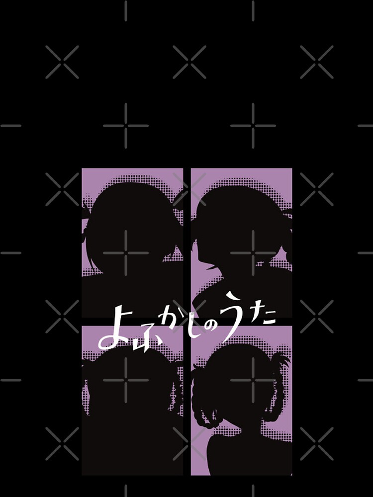 Call of the Night Anime Characters Nazuna Nanakusa Faceless in Cool 4  Panels Pop Art Style with Yofukashi no Uta Kanji or Japan Text Art Print  for Sale by Animangapoi