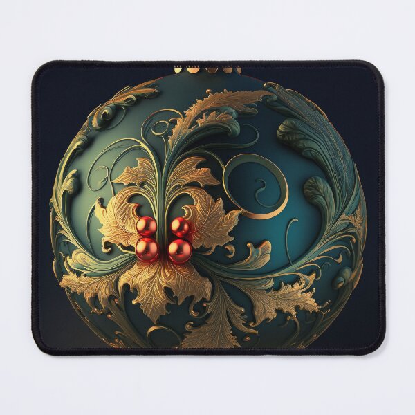 Item preview, Holly and Ivy Christmas Ornament designed and sold by AICreateWorlds.